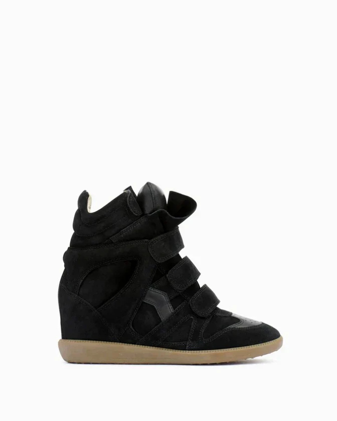 Sneaker High Heel Leather