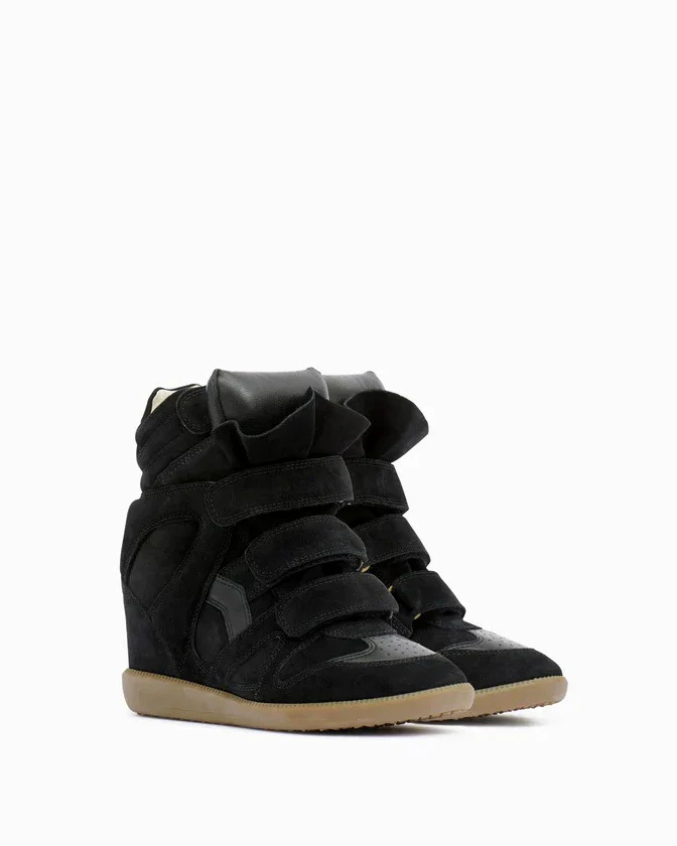 Sneaker High Heel Leather