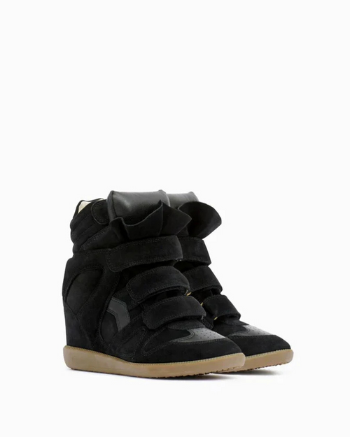 Sneaker High Heel Leather