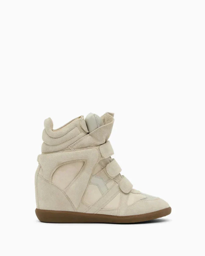 Sneaker High Heel Leather