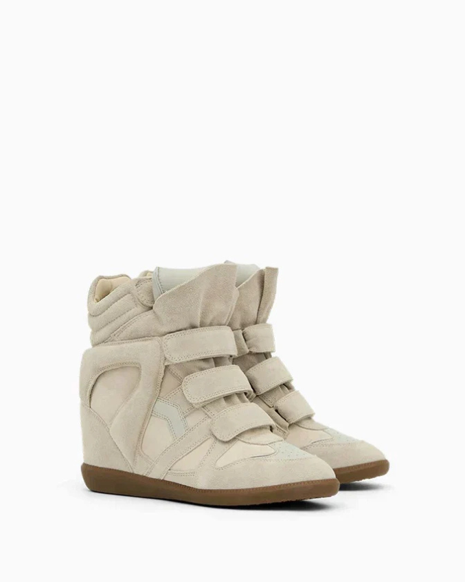 Sneaker High Heel Leather