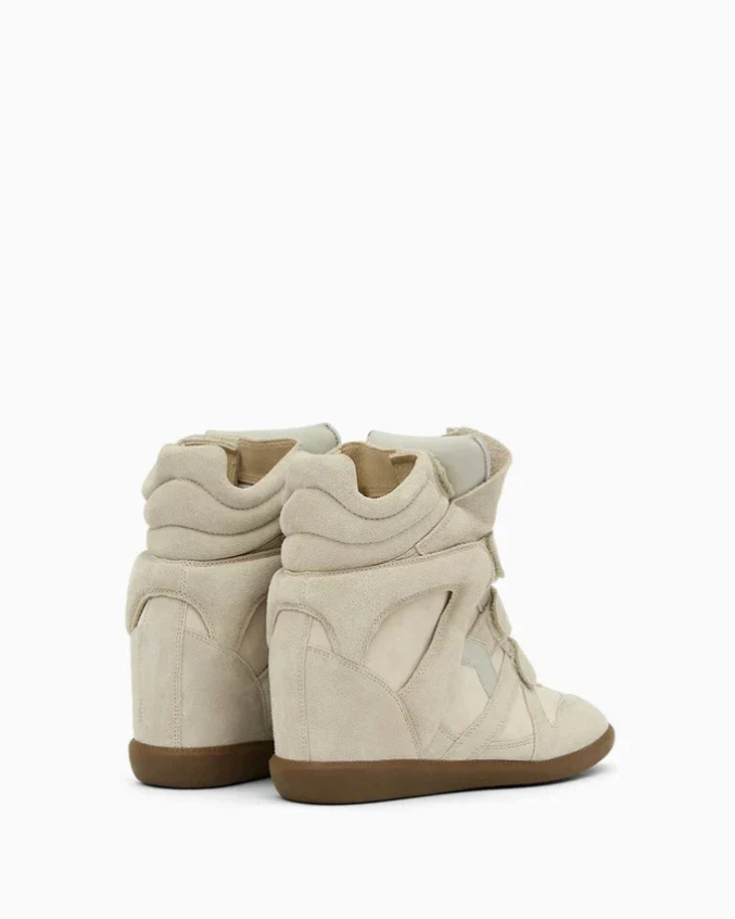 Sneaker High Heel Leather
