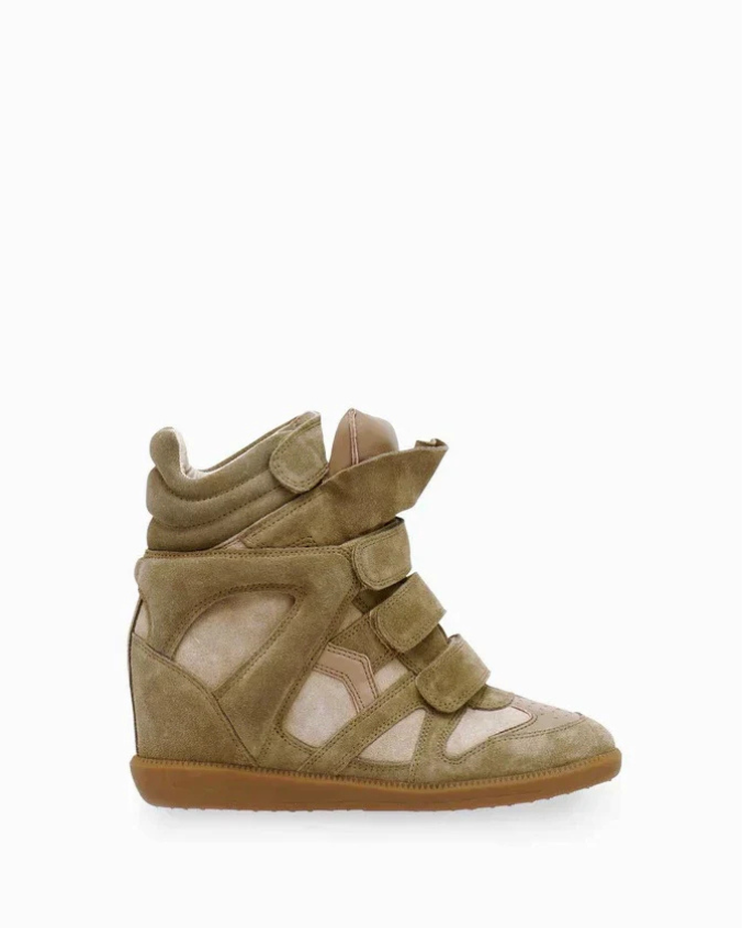 Sneaker High Heel Leather