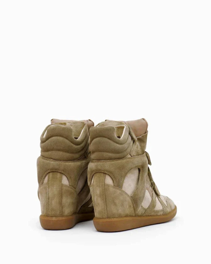 Sneaker High Heel Leather